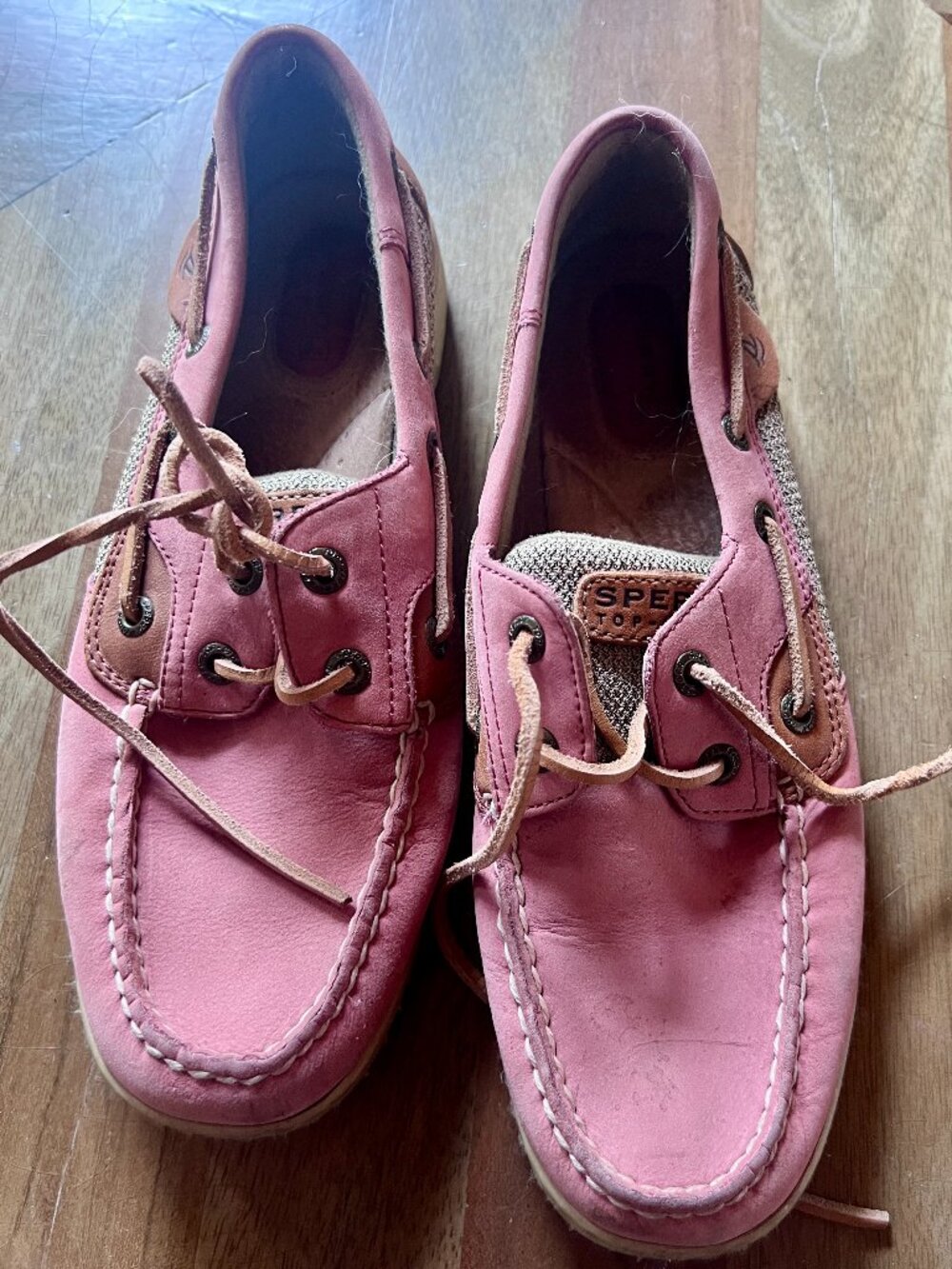 Sperry Womens Boat Shoes Size 8 Salmon Pink